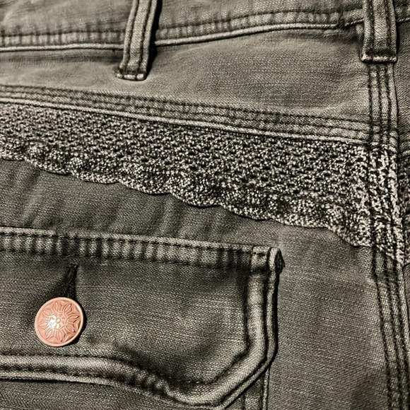 Free People olive green boho shorts size 10 - Picture 6 of 8